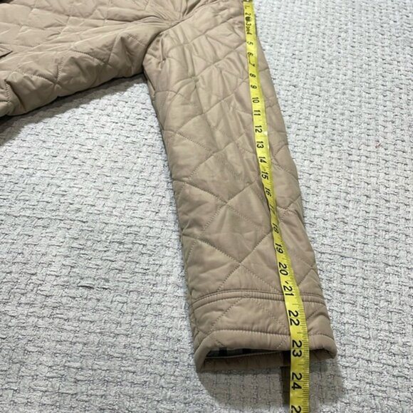 Women's Barbour Forth Quilt Coat The Tartan Collection Tan Size 8 - Picture 15 of 16